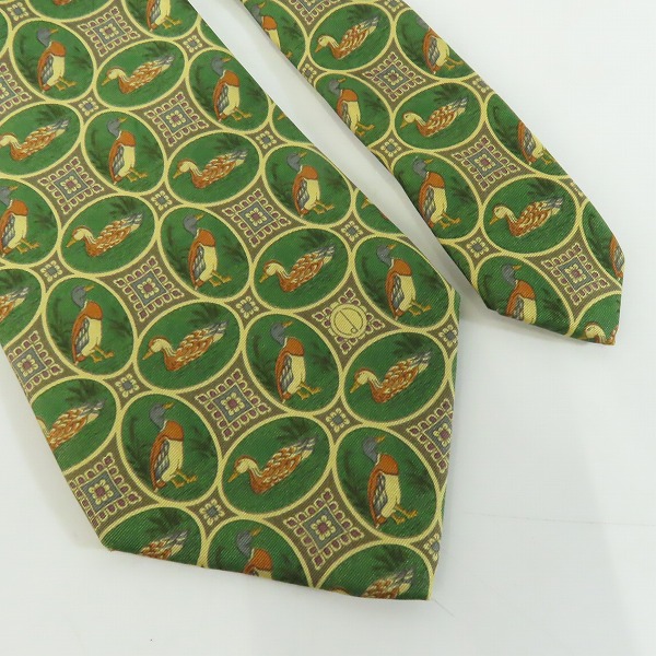 実際に弊社で買取させて頂いたdunhill/ダンヒル バード総柄 シルクネクタイの画像 3枚目