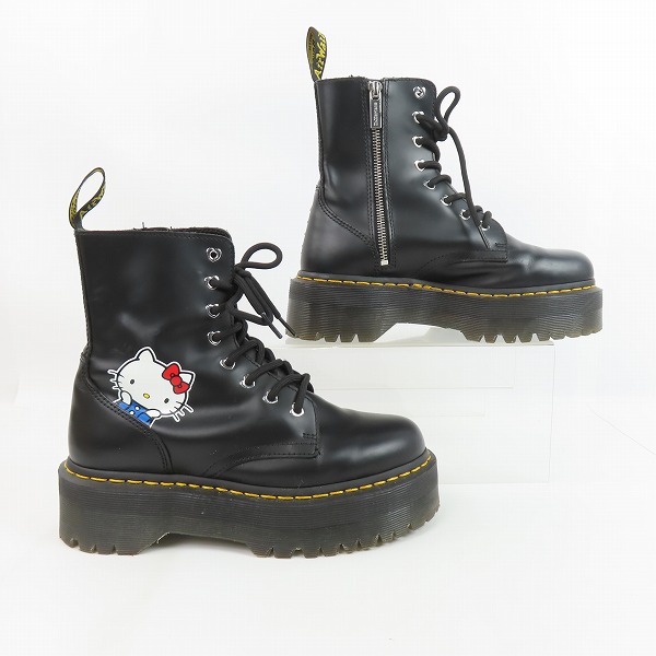 実際に弊社で買取させて頂いたDr.Martens×HELLO KITTY/ドクターマーチン×ハローキティ ブーツ 8ホール 厚底 60周年記念 UK5の画像 3枚目