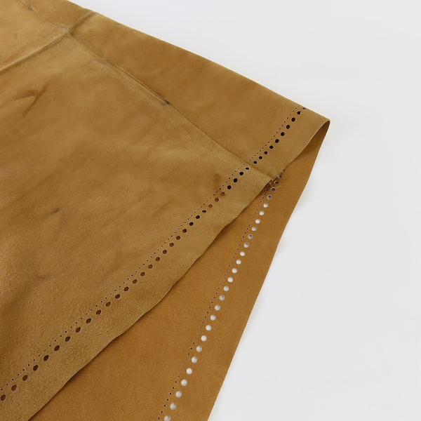 実際に弊社で買取させて頂いたLOEWE/ロエベ スエード パンチングレザー フリンジ ストールの画像 7枚目