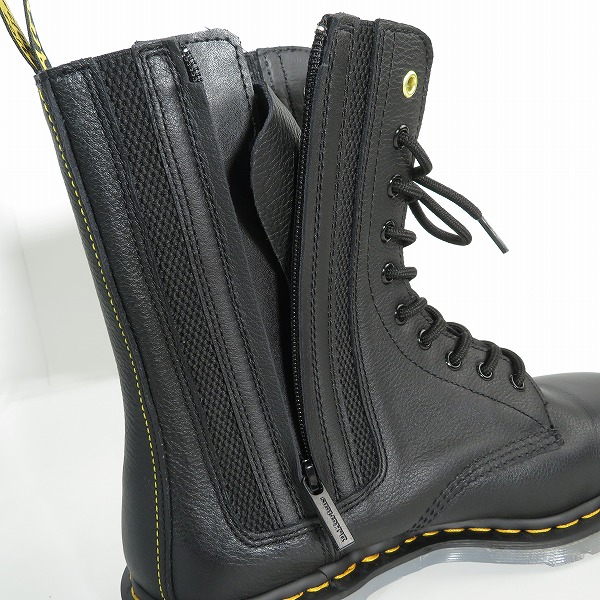 実際に弊社で買取させて頂いたYOHJI YAMAMOTO pour homme×Dr.Martens/ヨウジヤマモト×ドクターマーチン  10ホールサイドゴアブーツ HJ-E05-762-1-06/UK10の画像 7枚目
