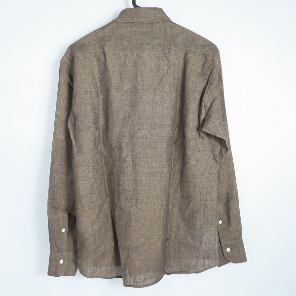 実際に弊社で買取させて頂いたBrilla per il gusto/ブリッラ ペル イル グスト 麻100％シャツ ブラウン Mの画像 1枚目