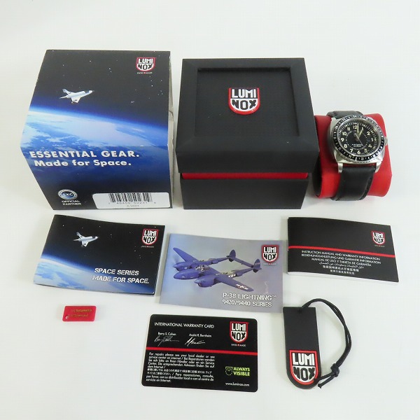 実際に弊社で買取させて頂いたLUMINOX/ルミノックス P-38 LIGHTNING GMT 9420 SERIES/Ref.9421 ウォッチ/腕時計【動作未確認】の画像 9枚目