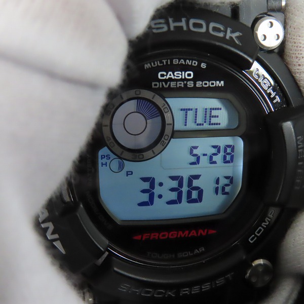 実際に弊社で買取させて頂いたG-SHOCK/Gショック フロッグマン 世界6局対応電波ソーラー マスターオブG GWF-D1000-1ER　の画像 5枚目