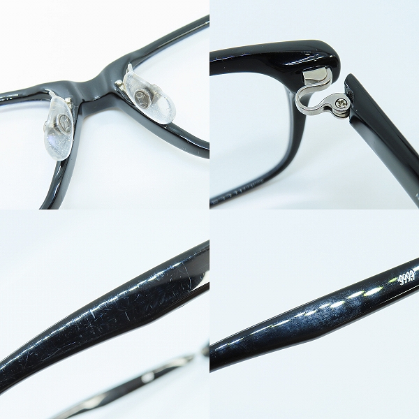 実際に弊社で買取させて頂いた999.9/フォーナインズ 度入り眼鏡/メガネフレーム/アイウェア ブラック NP-601Wの画像 6枚目