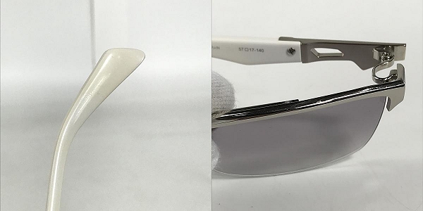 実際に弊社で買取させて頂いたSAMURAI SHO/サムライ翔 サングラス/アイウェア SS-T34 ホワイト×シルバーの画像 8枚目
