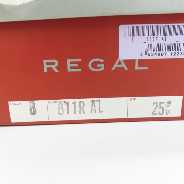 実際に弊社で買取させて頂いたREGAL/リーガル 内羽根 ストレートチップ レザーシューズ ビジネスシューズ 811R/24.5の画像 9枚目