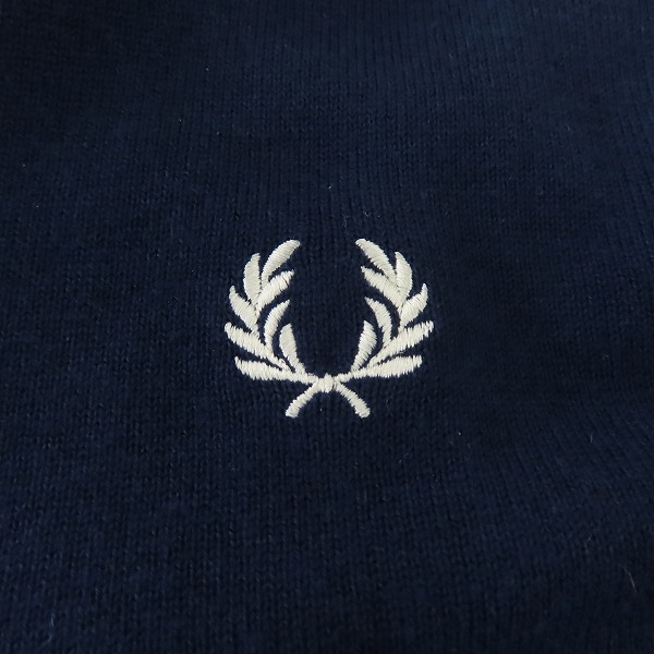 実際に弊社で買取させて頂いたFRED PERRY/フレッドペリー TIPPED SLEEVE V NECK JUMPER Vネックニット K9555/Lの画像 6枚目