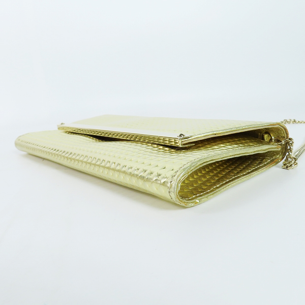 実際に弊社で買取させて頂いたJIMMY CHOO/ジミーチュウ チェーンウォレット ゴールドの画像 2枚目