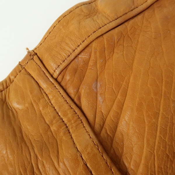実際に弊社で買取させて頂いたBACKLASH/バックラッシュ カーフレザー 牛革 シャツジャケット 1277-01/3の画像 6枚目