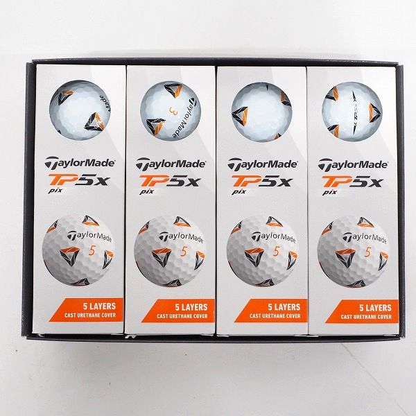 実際に弊社で買取させて頂いた【未使用】TaylorMade/テーラーメイド TP5x Pix ゴルフボール ホワイト 1ダース