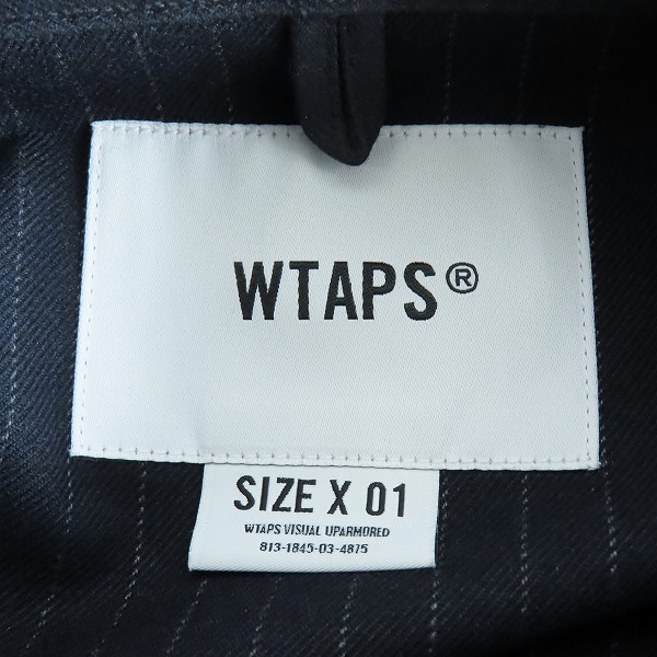 実際に弊社で買取させて頂いたWTAPS/ダブルタップス ストライプ ツイルテキスタイルオーバーサイズ長袖シャツ 232TQDT-SHM01/01の画像 2枚目