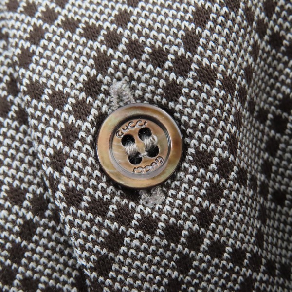 実際に弊社で買取させて頂いた【JPタグ】GUCCI/グッチ 半袖シャツ ポロシャツ シェリーライン ディアマンテ総柄/243877 X3526/Sの画像 5枚目
