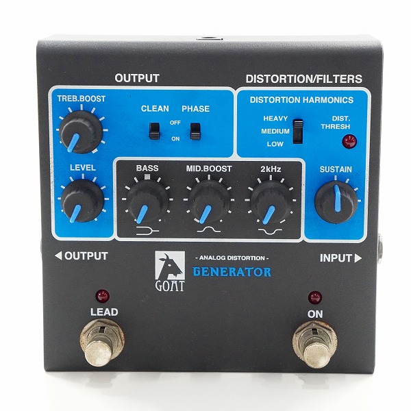 実際に弊社で買取させて頂いたGOAT/ゴート BL-G ANALOG DISTORTION GENERATOR ディストーション エフェクター 動作確認済みの画像 1枚目