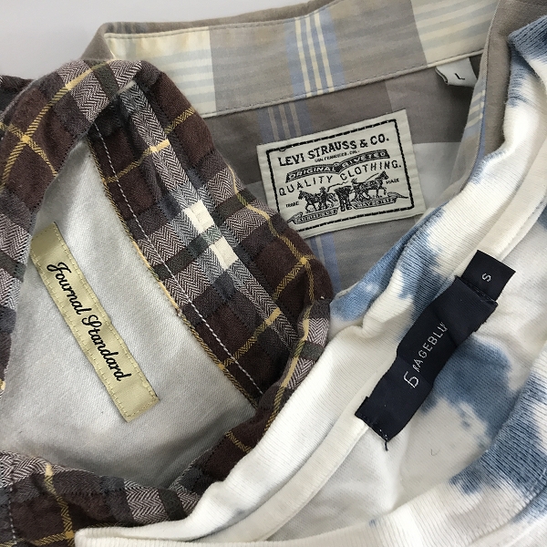 実際に弊社で買取させて頂いた【おまとめ】リーバイス/レイジブルー/ジャーナルスタンダード 他 Tシャツ/シャツ/プルオーバーパーカー 等