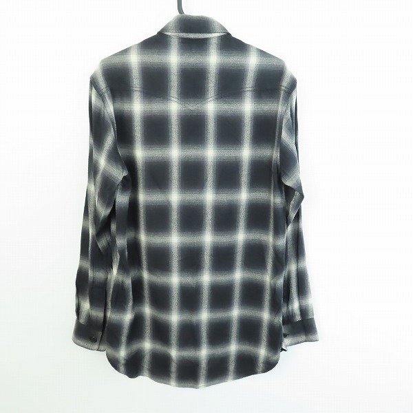実際に弊社で買取させて頂いたSAINT LAURENT PARIS/サンローランパリ 15AW エディ期 オンブレチェックシャツ 396678 Y9421/Mの画像 1枚目