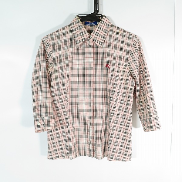 実際に弊社で買取させて頂いたBURBERRY BLUE LABEL/バーバリーブルーレーベル チェックシャツ FE526-100 38