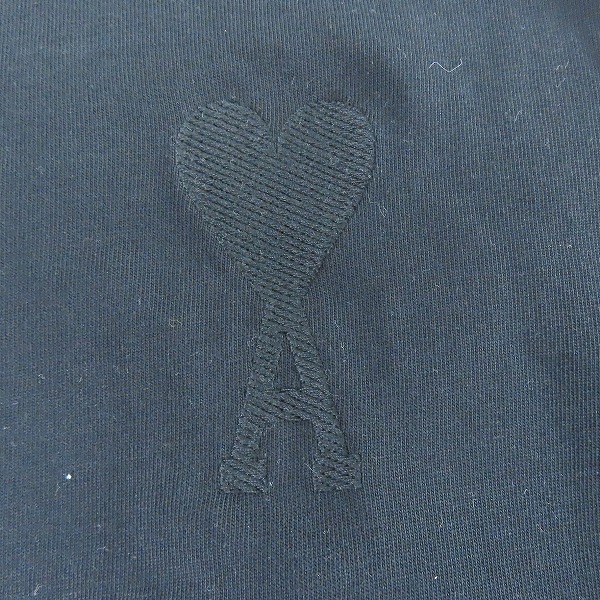 実際に弊社で買取させて頂いたami alexandre mattiussi/アミ アレクサンドルマテュッシ ハートAロゴ刺繍 半袖Tシャツ ブラック/XXLの画像 4枚目