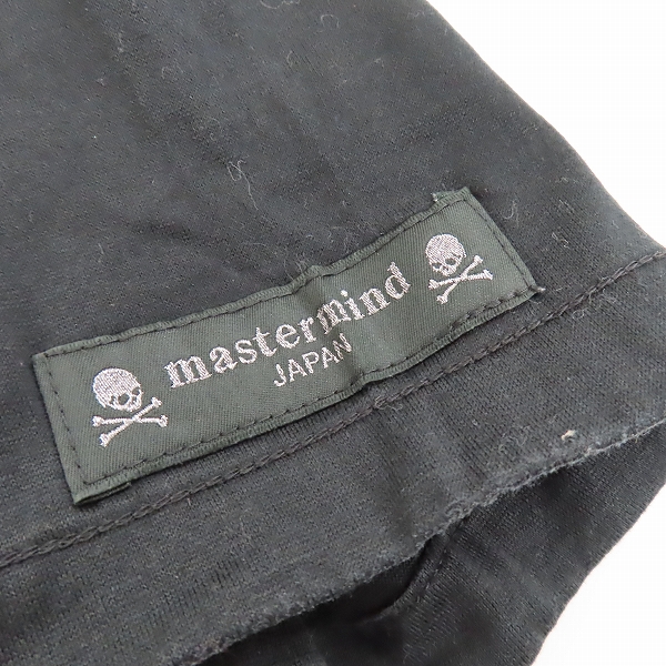 実際に弊社で買取させて頂いたmastermind JAPAN/マスターマインド バックスカル/袖ロゴ ボーダー柄半袖Tシャツ MD2-TS76-C/Lの画像 5枚目