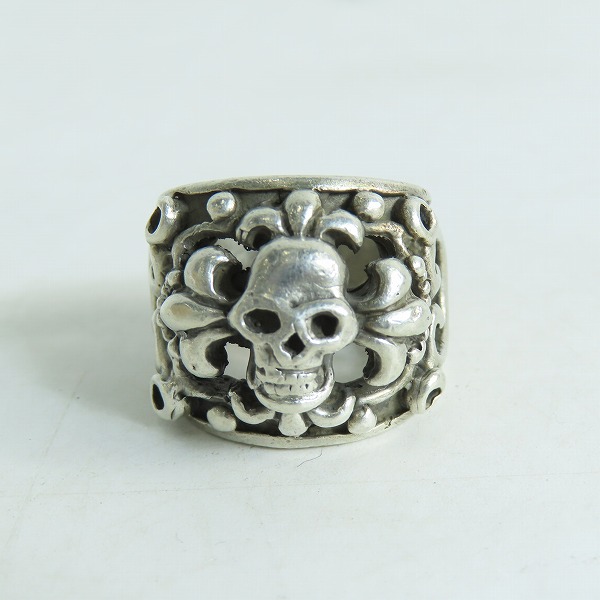 実際に弊社で買取させて頂いたA&G/エーアンドジー スカルオンクロス リング 指輪 18-20号の画像 1枚目