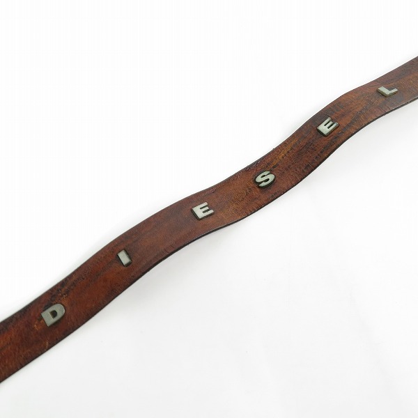 実際に弊社で買取させて頂いたDIESEL/ディーゼル ロゴ レザーベルト/85/34の画像 5枚目