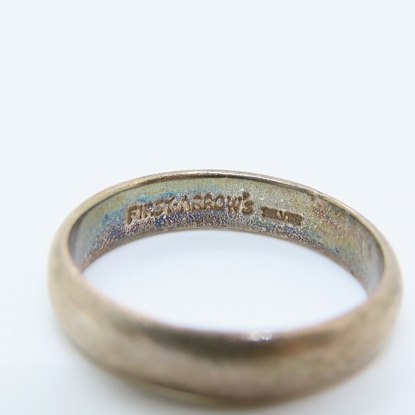 実際に弊社で買取させて頂いたFIRST ARROW'S/ファーストアローズ 甲丸ロゴ入りリング R-087/16号の画像 6枚目