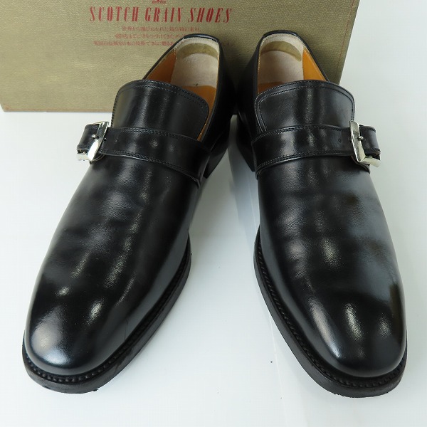 実際に弊社で買取させて頂いたSCOTCH GRAIN/スコッチグレイン プレーントゥ モンクストラップ レザーシューズ/ビジネスシューズ 7850/23.5