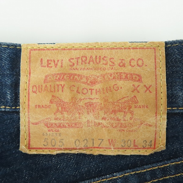 実際に弊社で買取させて頂いたLEVI'S/リーバイス 505 ストレート デニムパンツ 505-0217 W30 L34の画像 3枚目