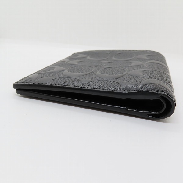 実際に弊社で買取させて頂いたCOACH/コーチ シグネチャー クロスグレインレザー スリム コインウォレット 二つ折り財布の画像 2枚目