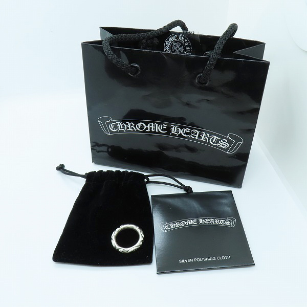 実際に弊社で買取させて頂いたCHROME HEARTS/クロムハーツ SCRL BAND/スクロールバンド リング  18.5号の画像 9枚目