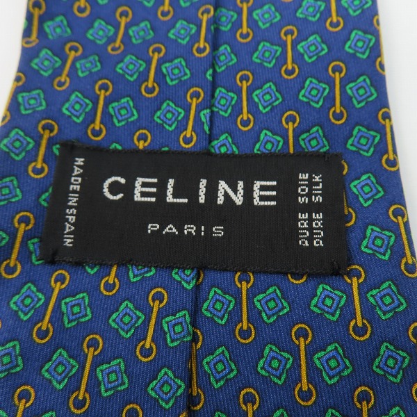 実際に弊社で買取させて頂いたCELINE/セリーヌ 総柄 シルク100％ ネクタイの画像 1枚目