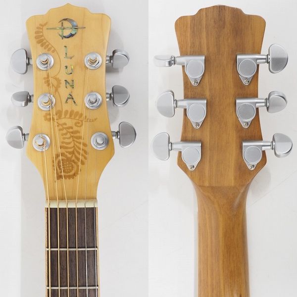 実際に弊社で買取させて頂いた★【難有り】LUNA/ルナ HEN P2 SPR エレアコ/アコースティックギター/アコギ ソフトケース付の画像 2枚目