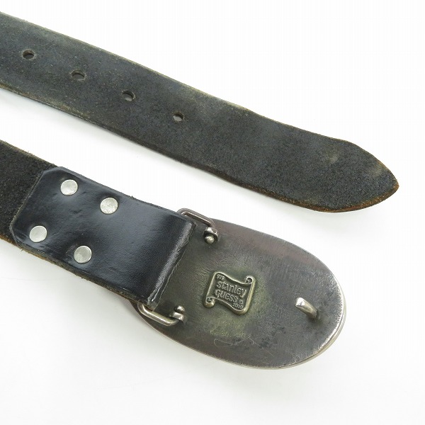 実際に弊社で買取させて頂いた【ギャラ付】STANLEY GUESS/スタンリーゲス Belt Filigree Oval オーバルフィリグリーバックル レザーベルト/31の画像 2枚目