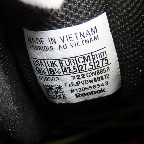 実際に弊社で買取させて頂いたReebok/リーボック QUESTION MID/クエスチョンミッド スニーカー GW8858/27.5の画像 5枚目