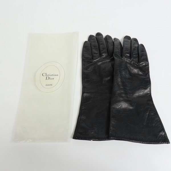 実際に弊社で買取させて頂いたChristian Dior BOUTIQUE/クリスチャン ディオール ブティック レザー グローブ 手袋の画像 7枚目