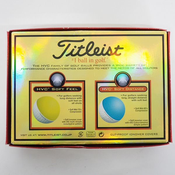 実際に弊社で買取させて頂いた【未使用】Titleist/タイトリスト HVC SOFT DISTANCE ゴルフボール ホワイト 1ダースの画像 5枚目