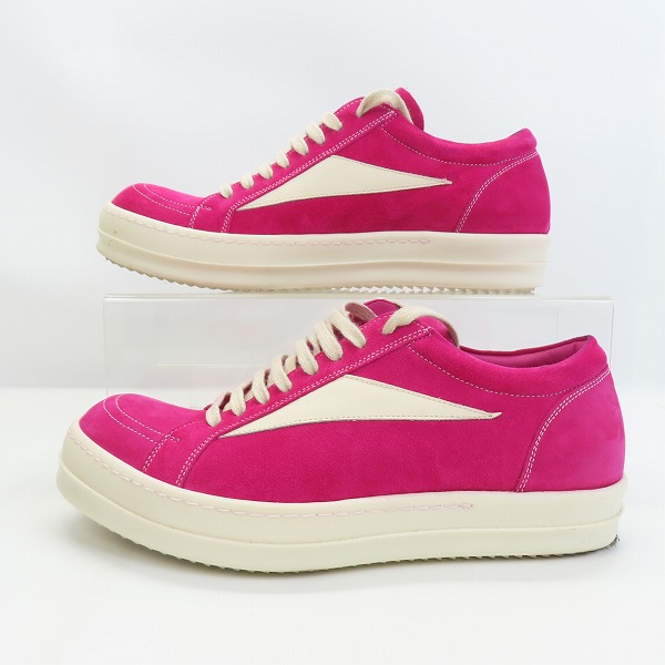 実際に弊社で買取させて頂いたRick Owens/リックオウエンス VINTAGE SNEAKS/ヴィンテージスニーカー レザー RU01C4897 LVSLPO/42の画像 3枚目