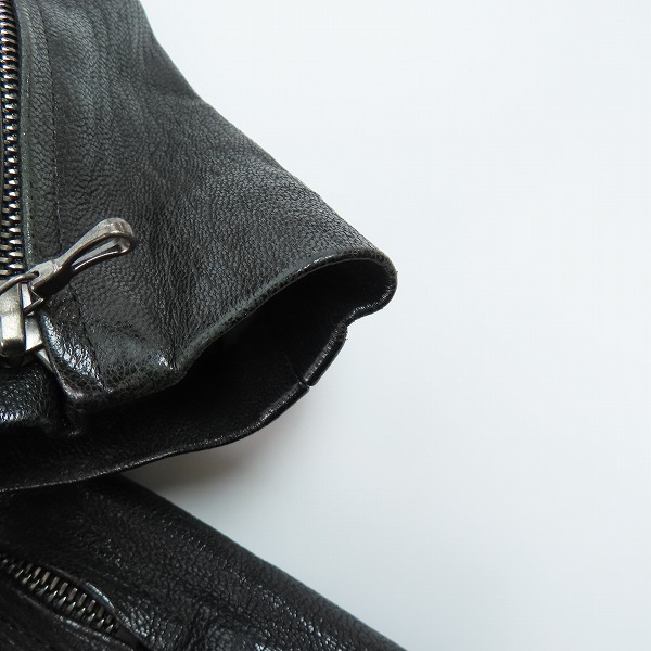 実際に弊社で買取させて頂いたJULIUS/ユリウス 10-11AW goth_ik; GOAT SKIN 山羊革 レザージャケット 2 の画像 8枚目