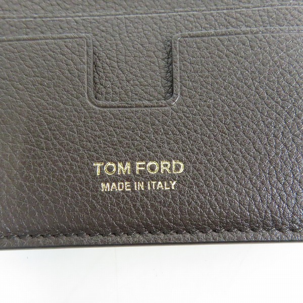 実際に弊社で買取させて頂いたTOM FORD/トムフォード カードケース カードホルダー レザー 名刺入れ/Y0233Tの画像 4枚目