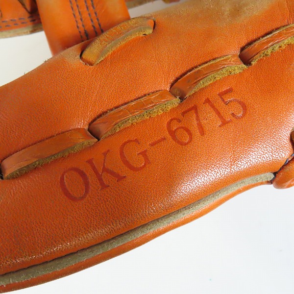 実際に弊社で買取させて頂いたHI-GOLD/ハイゴールド 己極シリーズ 軟式 右投げ用  三塁手/オールポジション グローブ OKG-6715の画像 7枚目