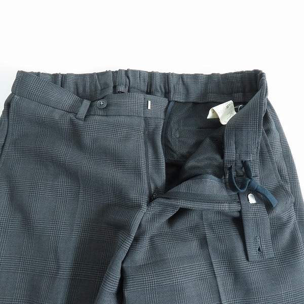 実際に弊社で買取させて頂いたTOMORROWLAND/トゥモローランド ウールチェック柄スラックスパンツ グレー系 WS019CU/Sの画像 2枚目