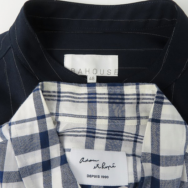 実際に弊社で買取させて頂いたADAM ET ROPE/アダムエロペ ABAHOUSE/アバハウス チェックシャツ/ポケット付きシャツ 2点セットの画像 2枚目