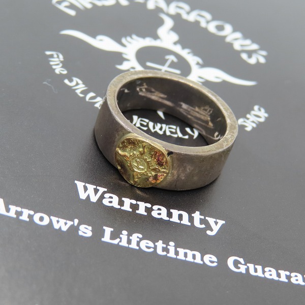 実際に弊社で買取させて頂いた【ワランティ付き】FIRST ARROW'S/ファーストアローズ K18/SILVER 平打ち プレーン リング R-001/16号