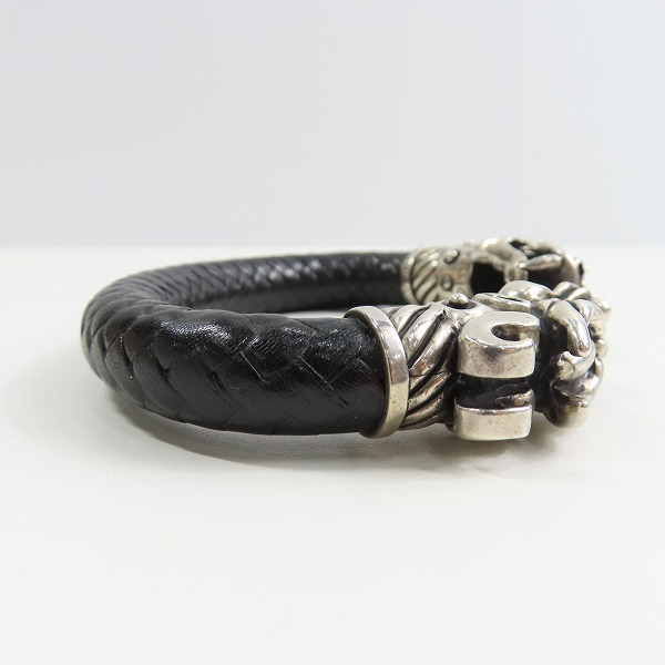実際に弊社で買取させて頂いたLEATHERS & TREASURES/レザーズアンドトレジャーズ POLLICINO タイガー レザー ブレスレット/バングル ラージの画像 6枚目