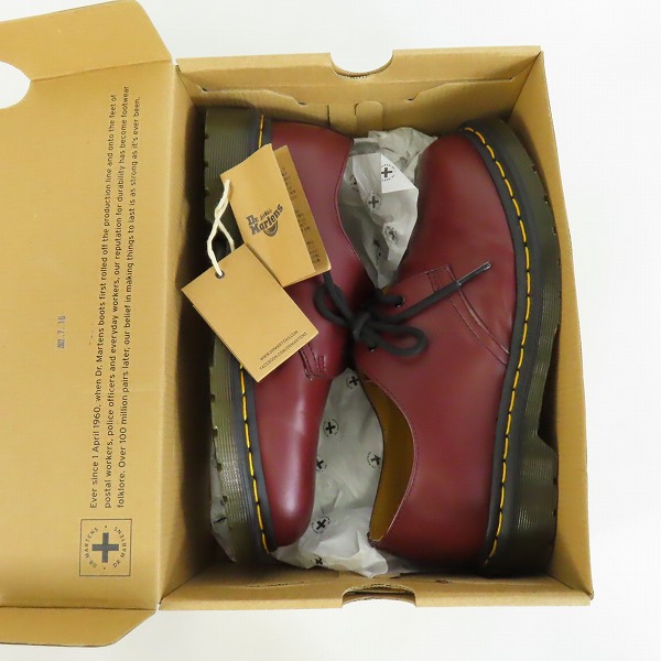 実際に弊社で買取させて頂いたDr.Martens/ドクターマーチン 3EYE SHOE/3ホールブーツ 1461 チェリーレッド 11838600/UK6の画像 7枚目