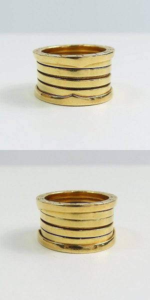 実際に弊社で買取させて頂いたBVLGARI/ブルガリ K18YG B-ZERO1/ビーゼロワン 4バンド リング/指輪 57/16号の画像 3枚目