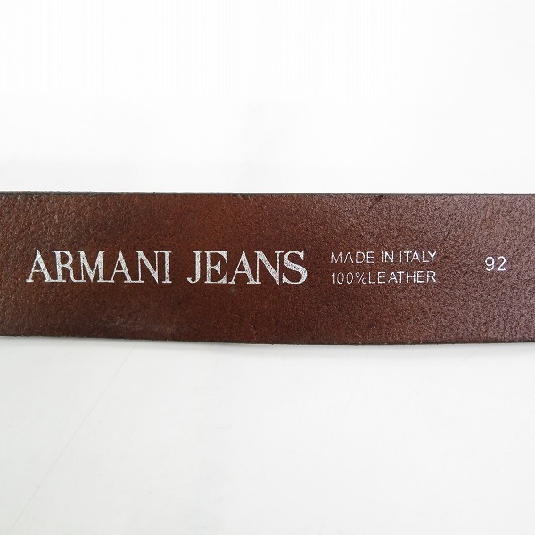 実際に弊社で買取させて頂いたARMANI JEANS/アルマーニジーンズ ロゴバックル レザーベルト 92の画像 4枚目