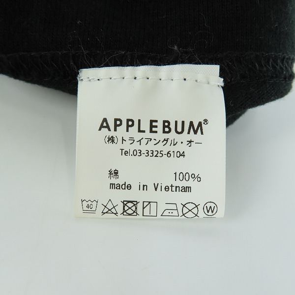 実際に弊社で買取させて頂いたAPPLEBUM/アップルバム プリント Tシャツ/カットソー ブラック XLの画像 4枚目
