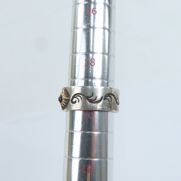 実際に弊社で買取させて頂いたARIZONA FREEDOM/アリゾナフリーダム K18太陽神 w/ストーン リング 19.5-20号の画像 7枚目