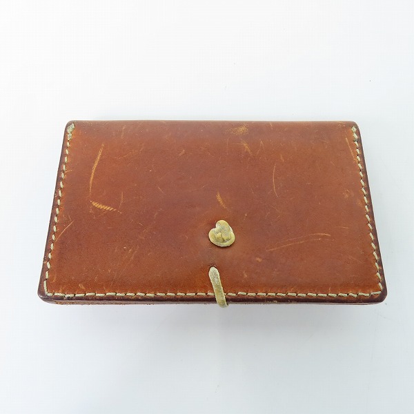 実際に弊社で買取させて頂いた【ワランティ付き】FIRST ARROW'S/ファーストアローズ コンチョ レザー 名刺入れ/カードケース L-027Cの画像 1枚目