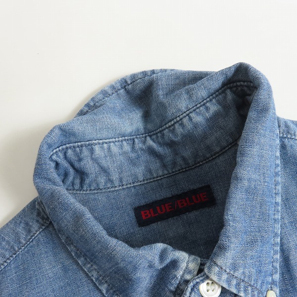 実際に弊社で買取させて頂いたBLUEBLUE/ブルーブルー ハリウッドランチマーケット デニムシャツ 半袖シャツ 2の画像 7枚目